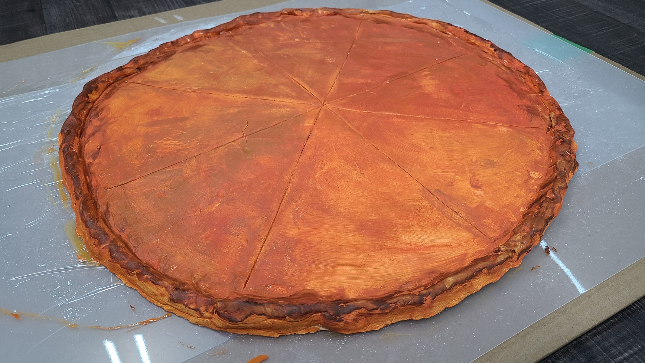 ピザ　食品サンプル色塗り