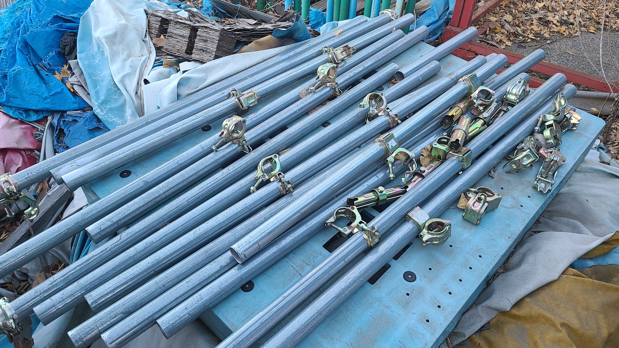 単管パイプで棚作り計画　